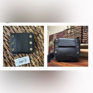 NWT BLACK HAMMITT KAYCE CROSSBODY & BLACK HAMMITT 5 NORTH WALLET GUNMETAL